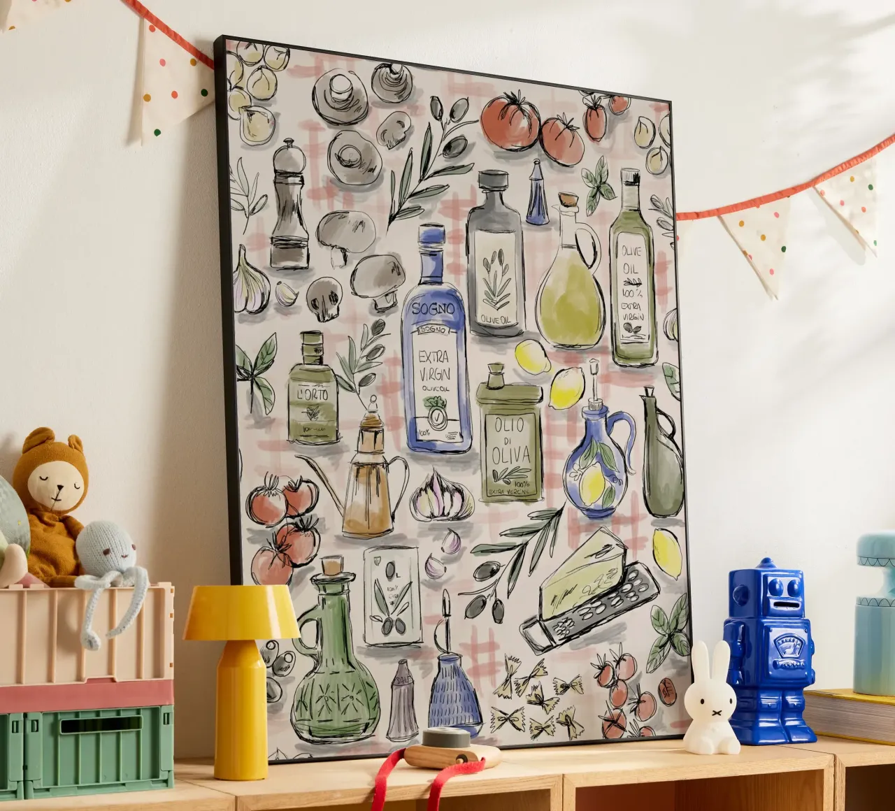 Cucina Italiana Pattern alluminio dibond da anisillustration