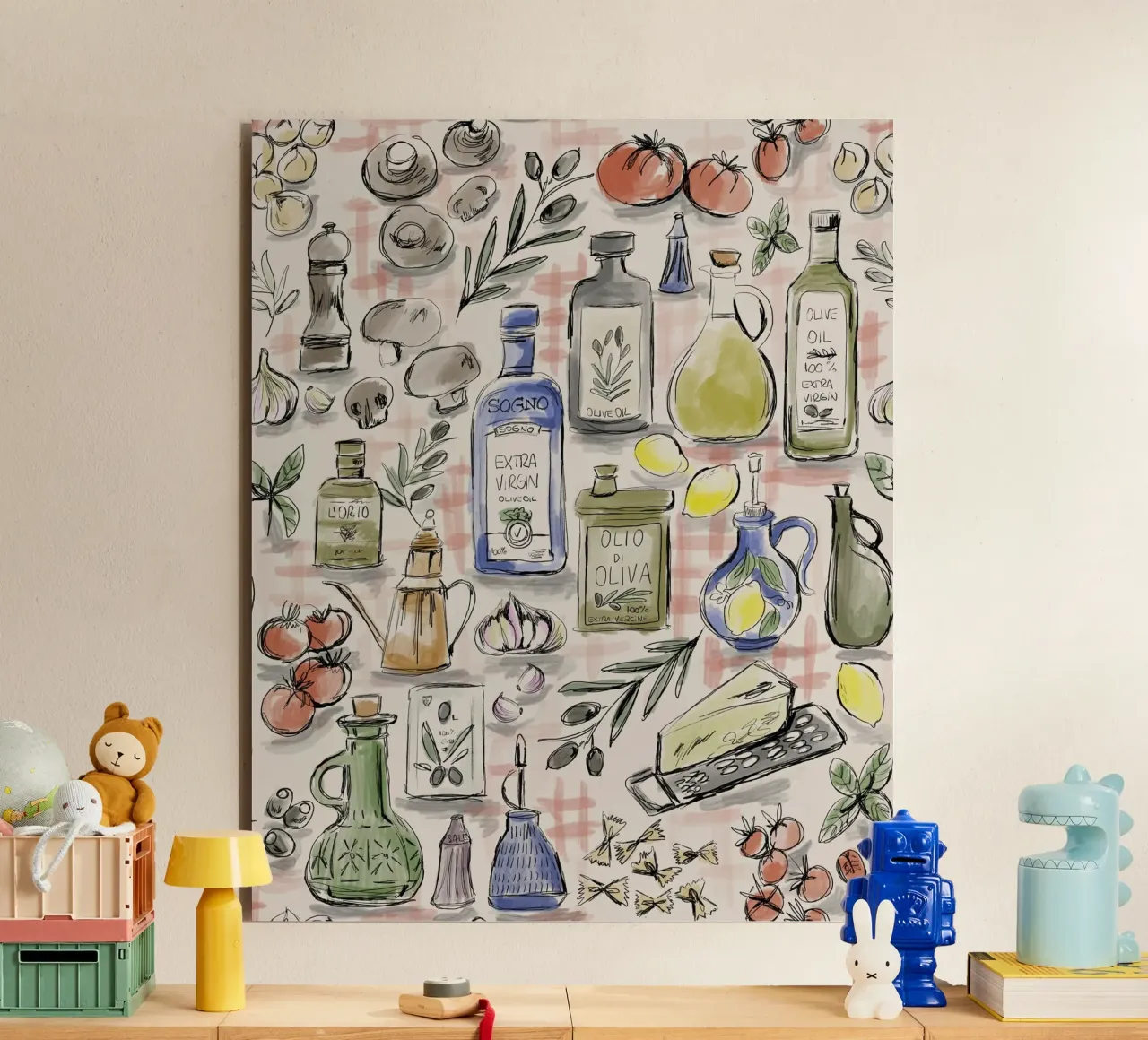 Cucina Italiana Pattern alluminio dibond da anisillustration