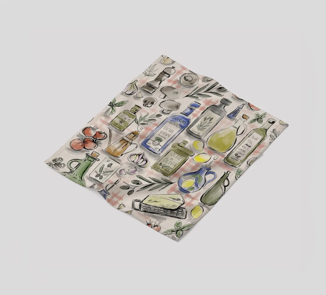 Cucina Italiana Pattern coperta in pile da anisillustration