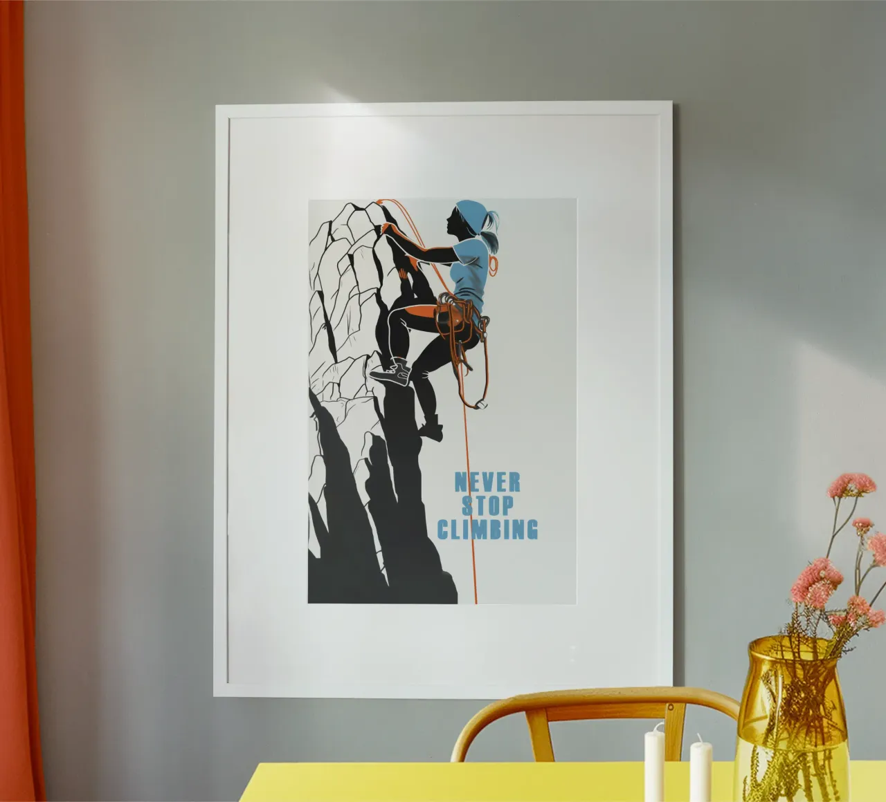 Never Stop Climbing - Mountaineering motif hahnemühle by Autofocus