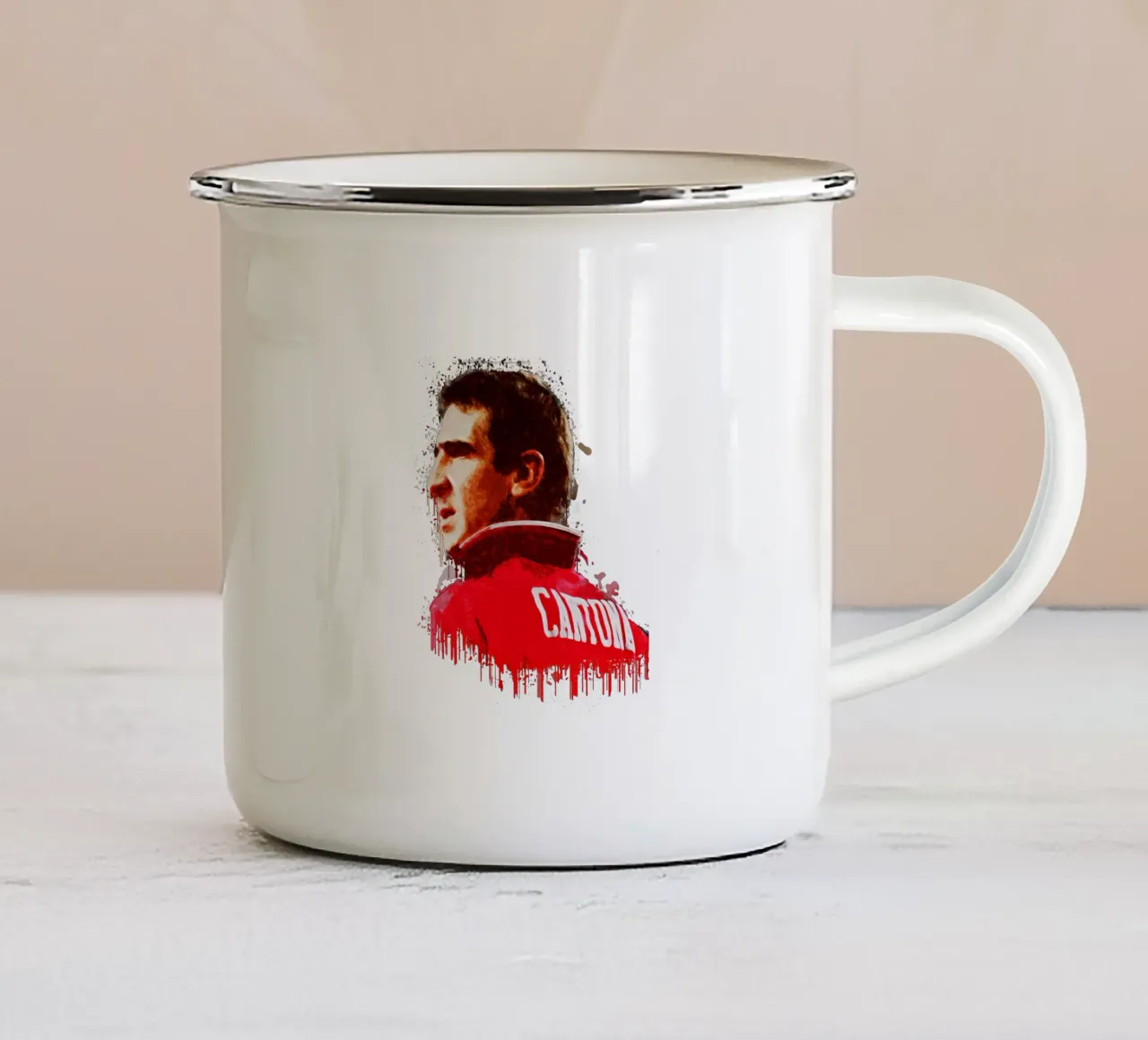 Eric Cantona è il numero 7 tazza in smalto da Gunawan Rb