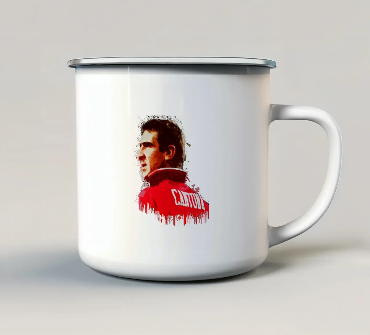 Eric Cantona è il numero 7 tazza in smalto da Gunawan Rb