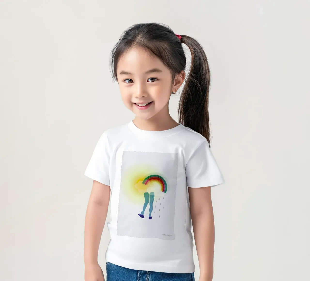 Puzzled kinder t-shirt van Mie Frey Damgaard