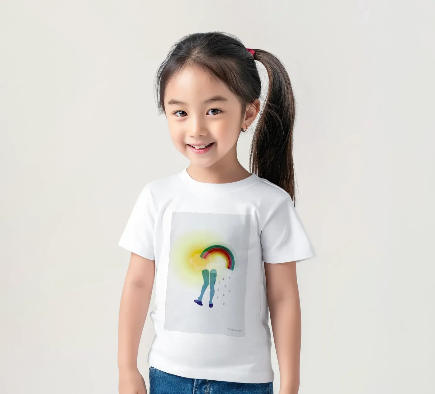 Puzzled kinder t-shirt van Mie Frey Damgaard