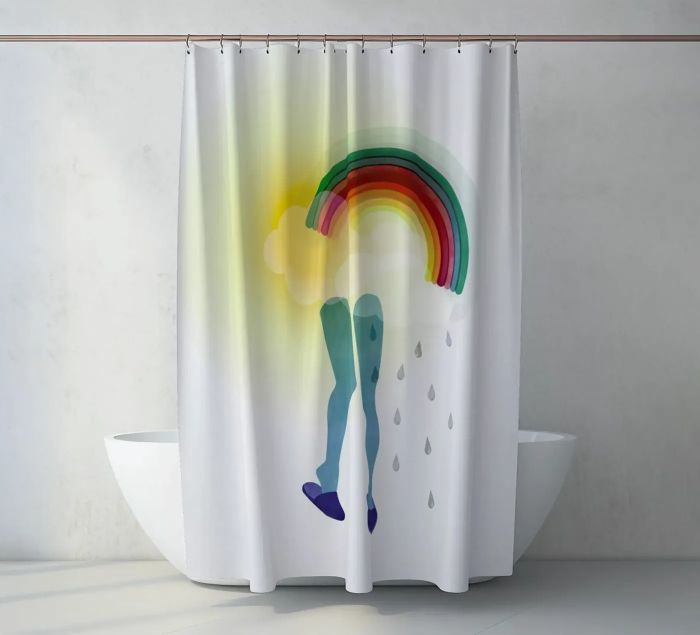 Puzzled douchegordijn van Mie Frey Damgaard