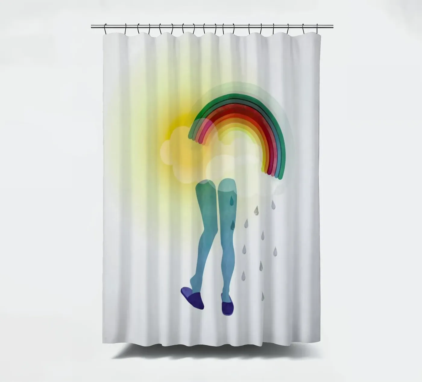 Puzzled douchegordijn van Mie Frey Damgaard