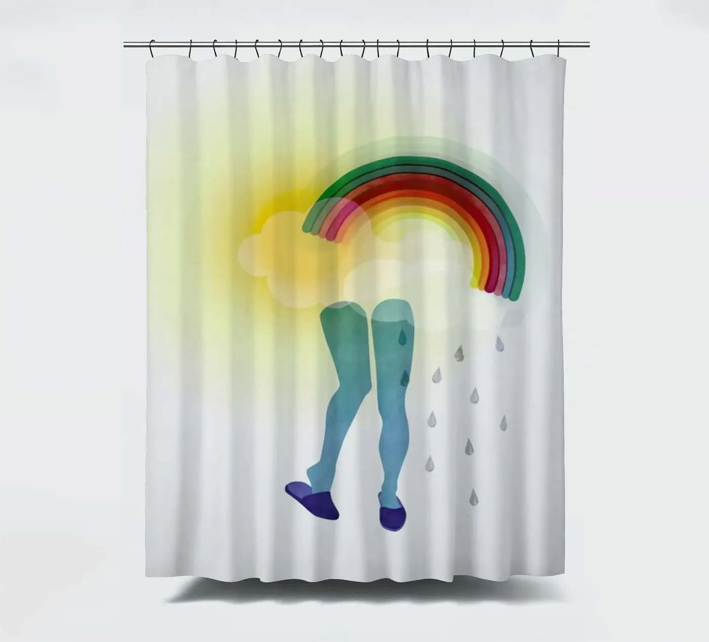 Puzzled douchegordijn van Mie Frey Damgaard