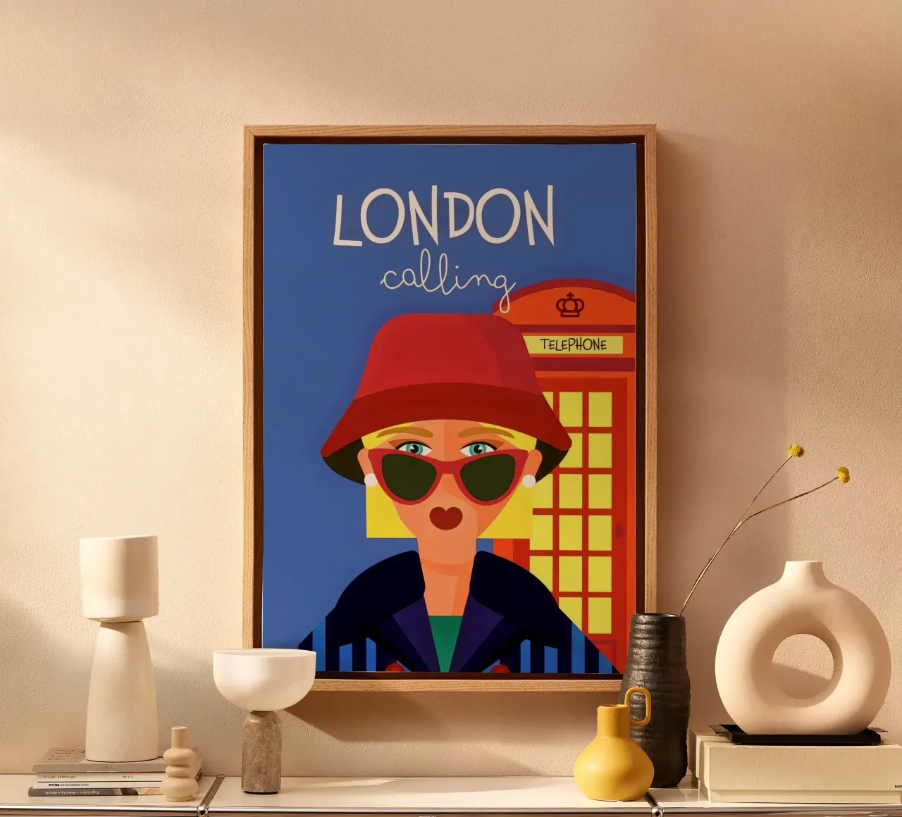 Londen canvas met Baklijst van Ana Paniagua Design