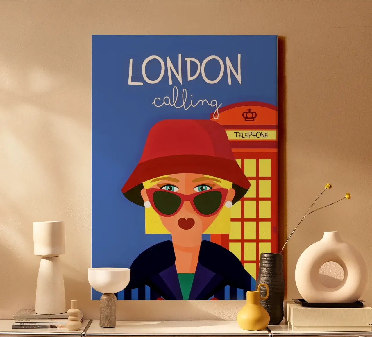Londen canvas met Baklijst van Ana Paniagua Design