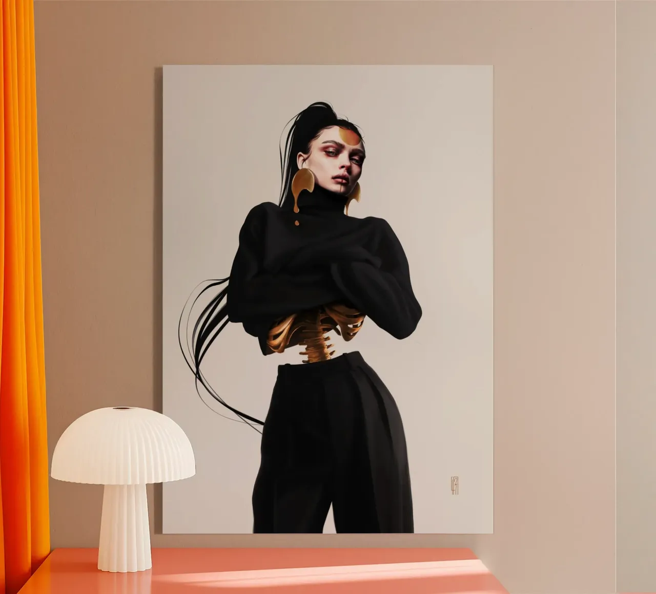 Golden plexiglass da laurahrubin