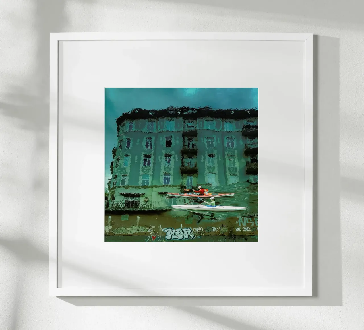 My Hamburg poster con telaio in legno da Ambra