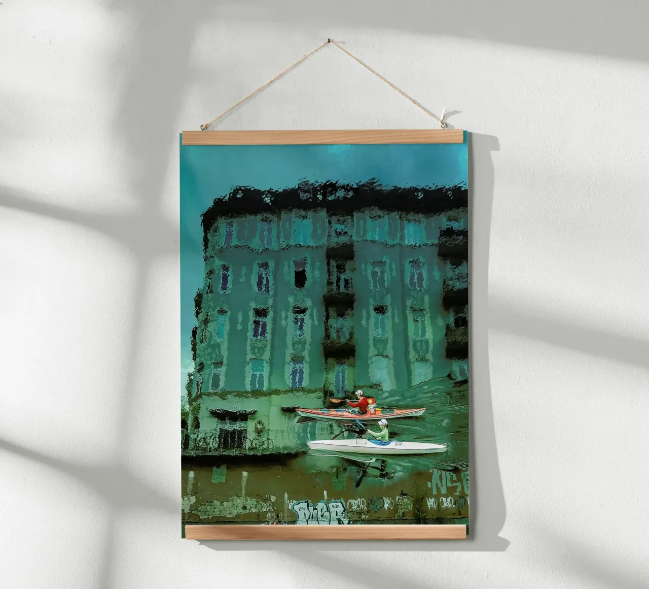 My Hamburg poster con telaio in legno da Ambra