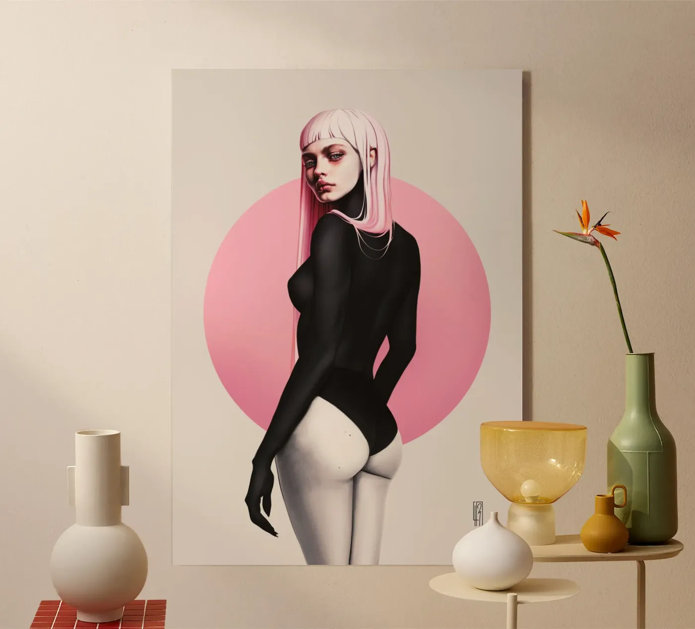Peaches acrylic glass by laurahrubin
