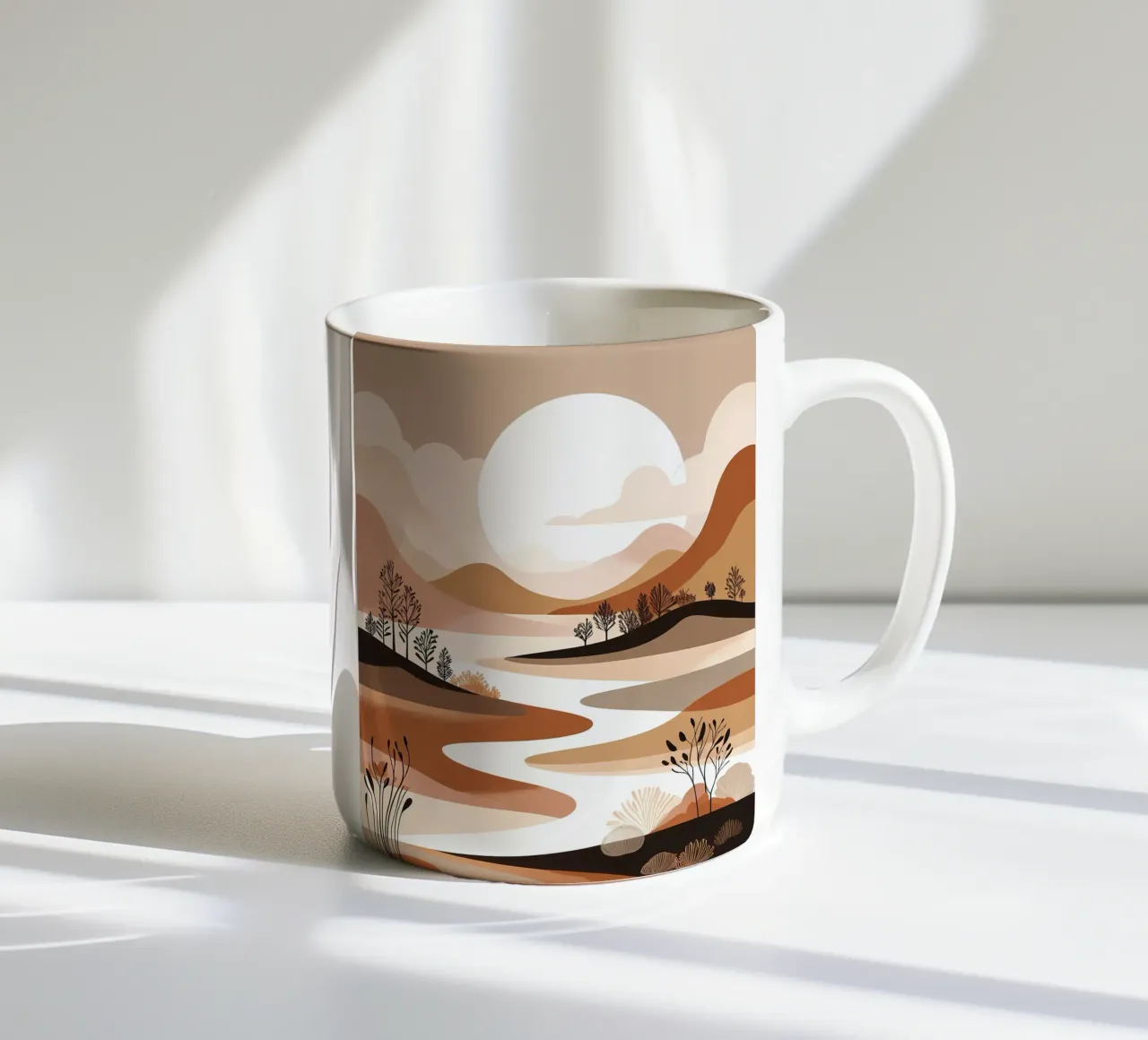 Tramonto sereno tazza in ceramica da Artistic-shop