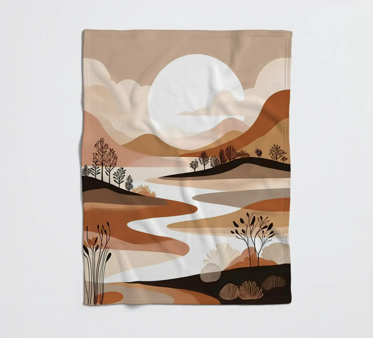Tramonto sereno coperta in pile da Artistic-shop