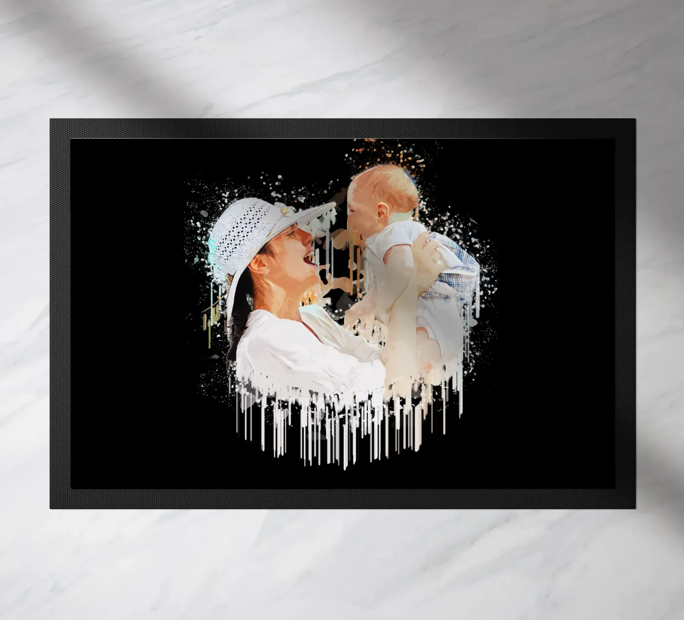 Mère et enfant paillasson de Gunawan Rb