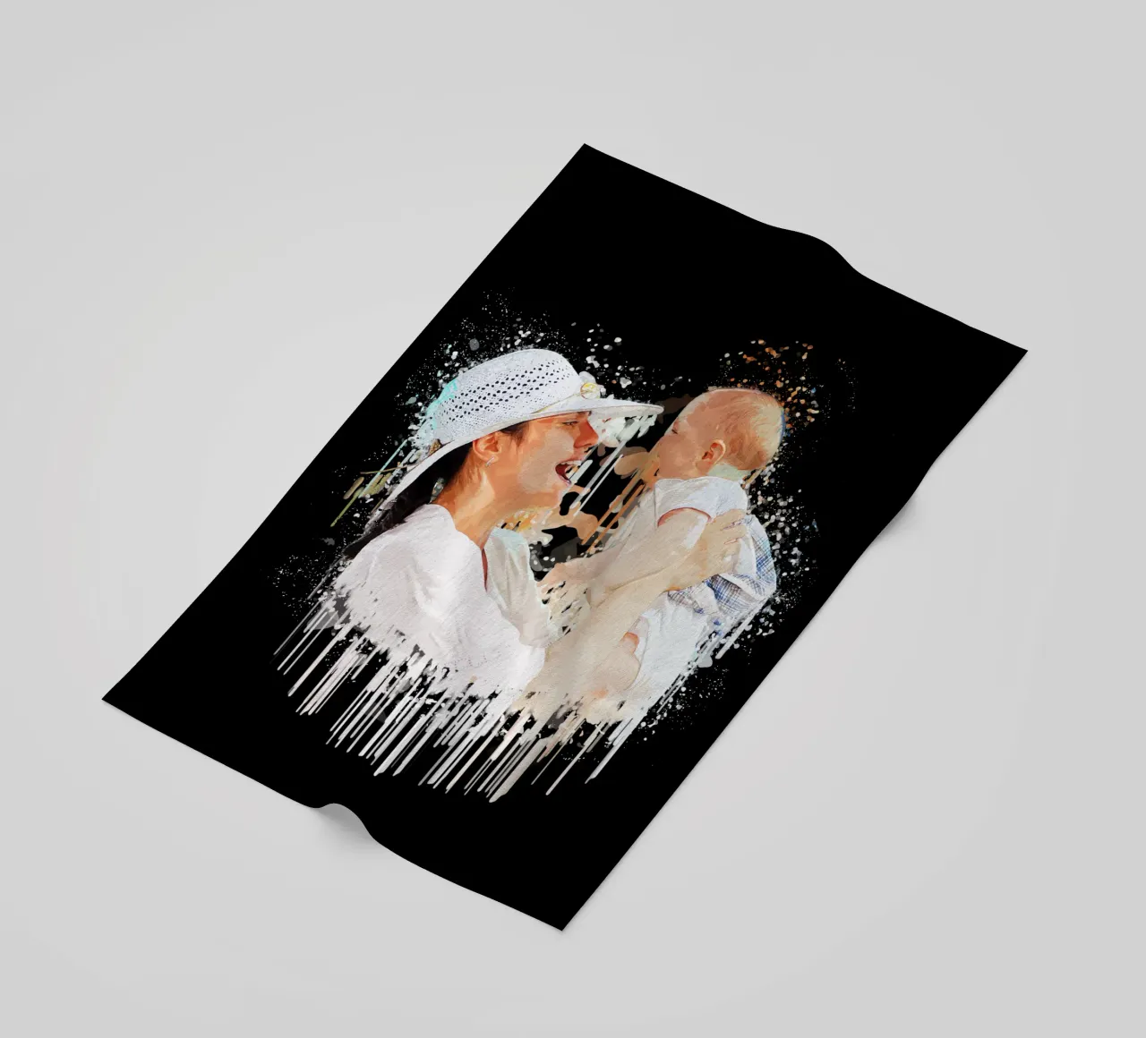 Mother and child beach towel by Gunawan Rb