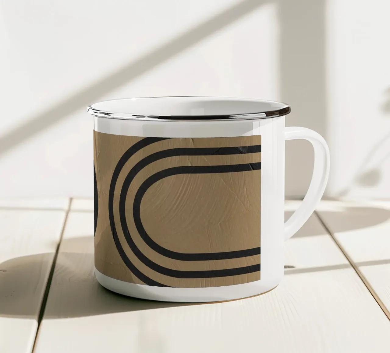 Simmetria geometrica - minimalismo moderno tazza in smalto da Whole©
