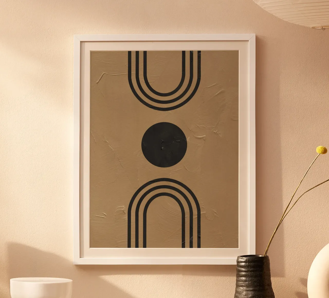 Simmetria geometrica - minimalismo moderno poster con telaio in plastica da Whole©