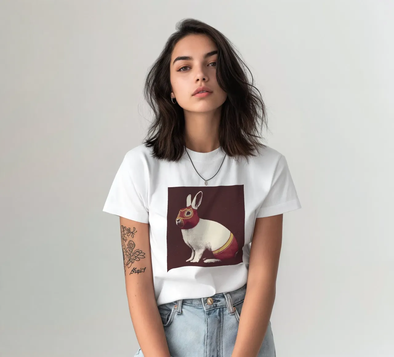 Lapin Catcheur (Rabbit Wrestler) t-shirt da Florent Bodart
