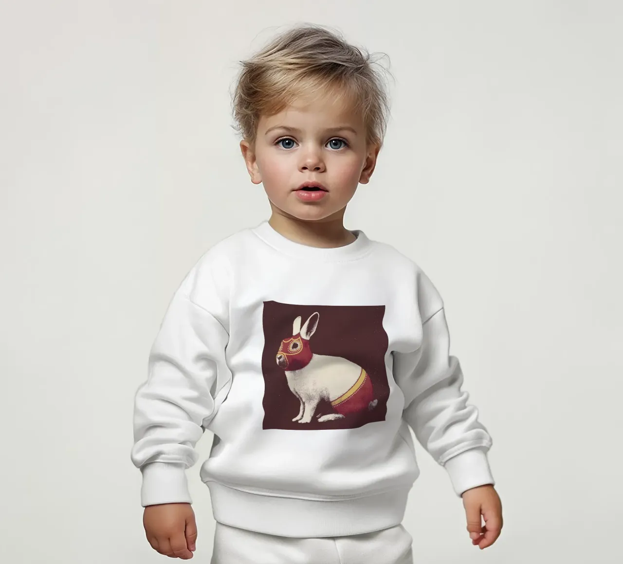 Lapin Catcheur (Rabbit Wrestler) felpa neonato da Florent Bodart