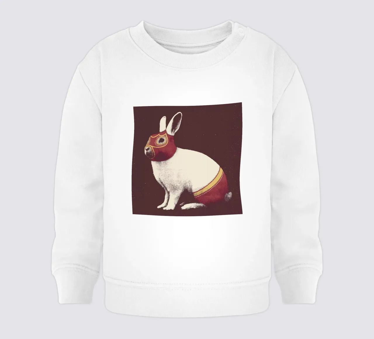 Lapin Catcheur (Rabbit Wrestler) felpa neonato da Florent Bodart