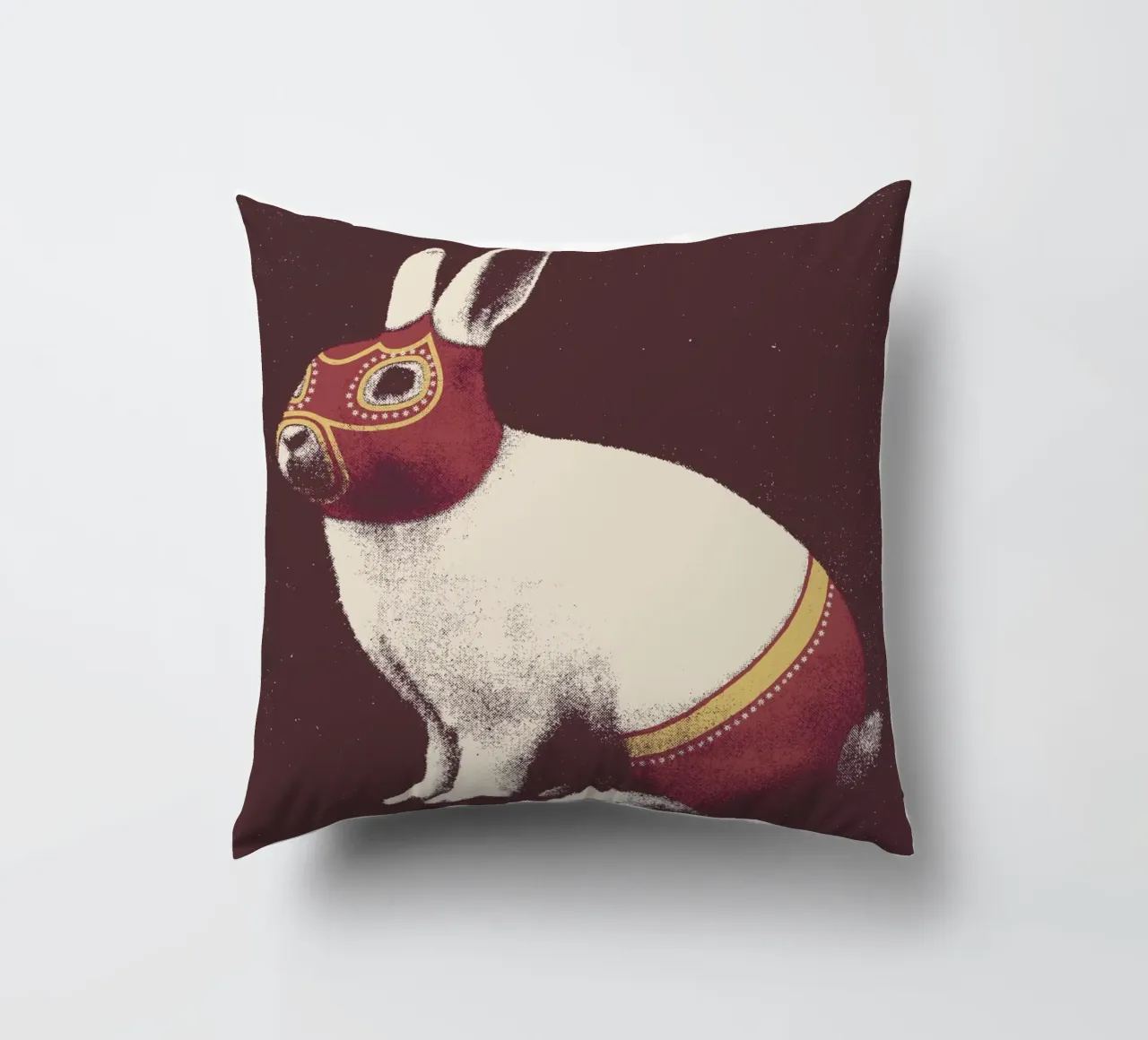 Lapin Catcheur (Rabbit Wrestler) cuscino da Florent Bodart