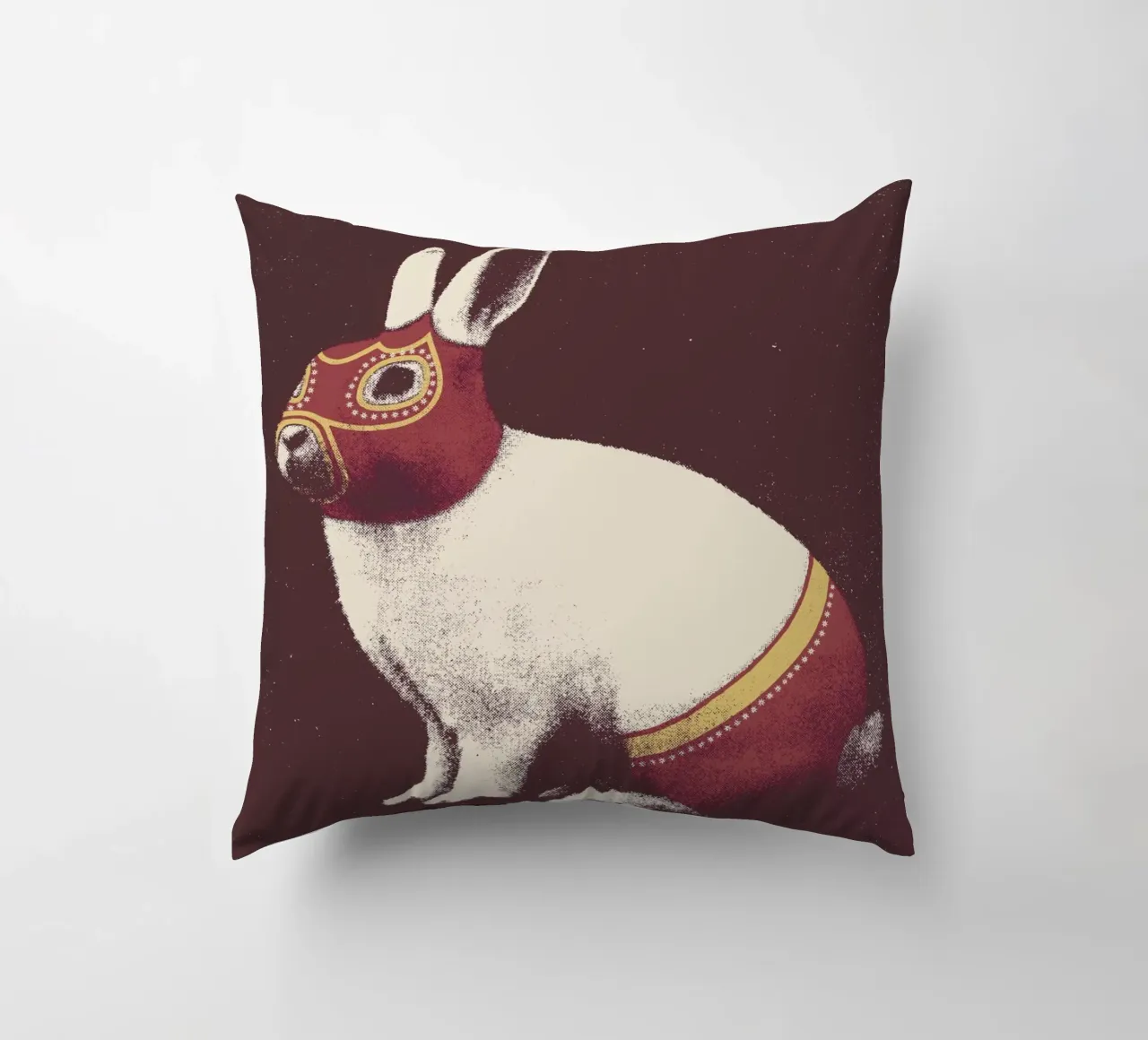 Lapin Catcheur (Rabbit Wrestler) cuscino da Florent Bodart