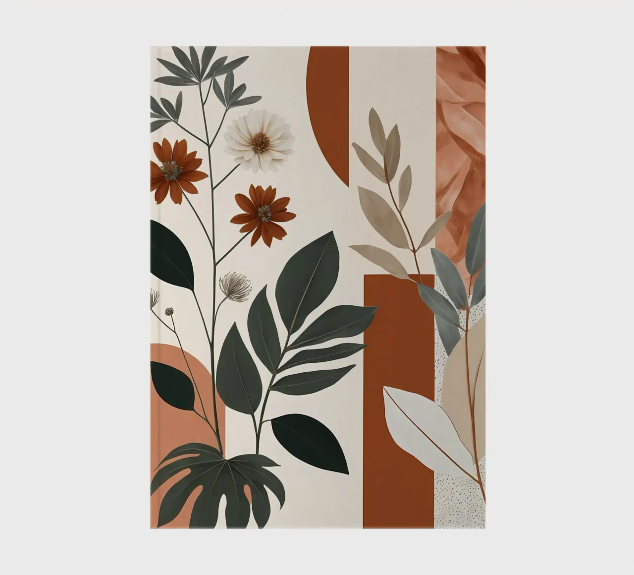 Elegancia terrenal: Abstracto botánico cuaderno de Artistic-shop