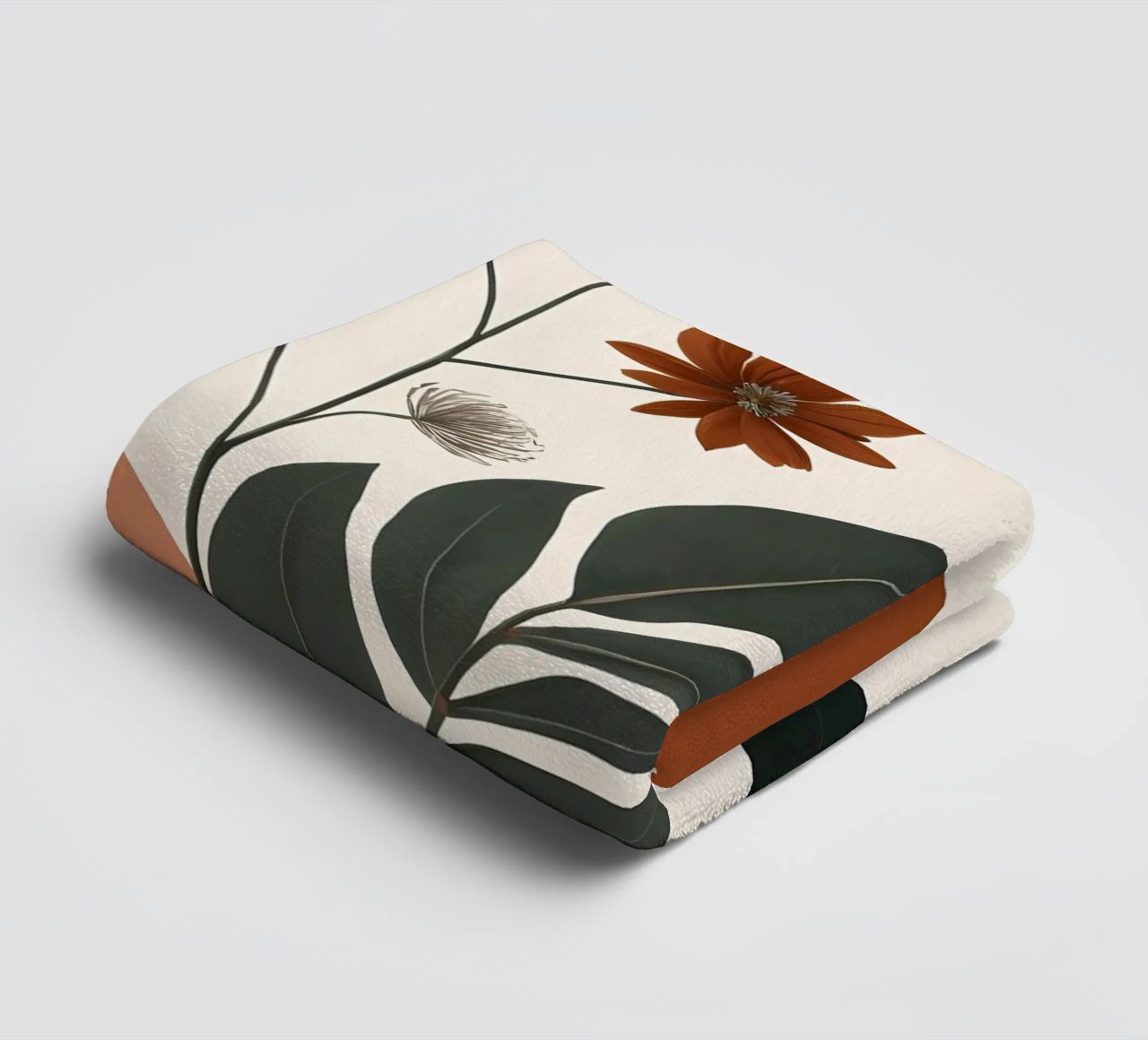 Earthy Elegance: Botanical Abstract towel by Artistic-shop