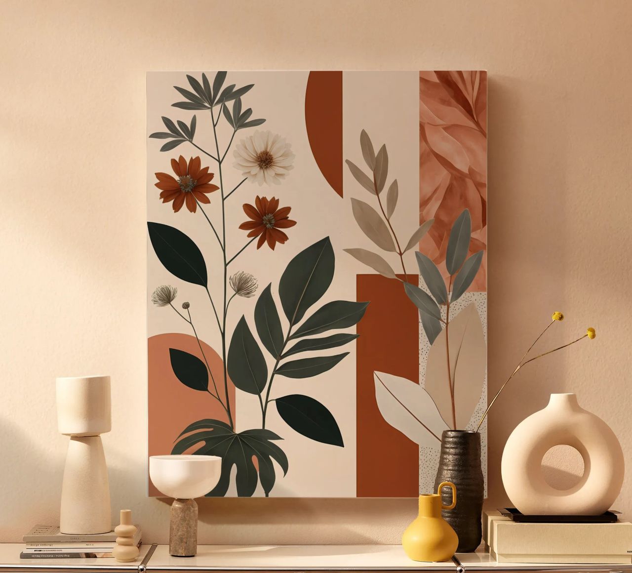 Earthy Elegance: Botanical Abstract canvas by Artistic-shop