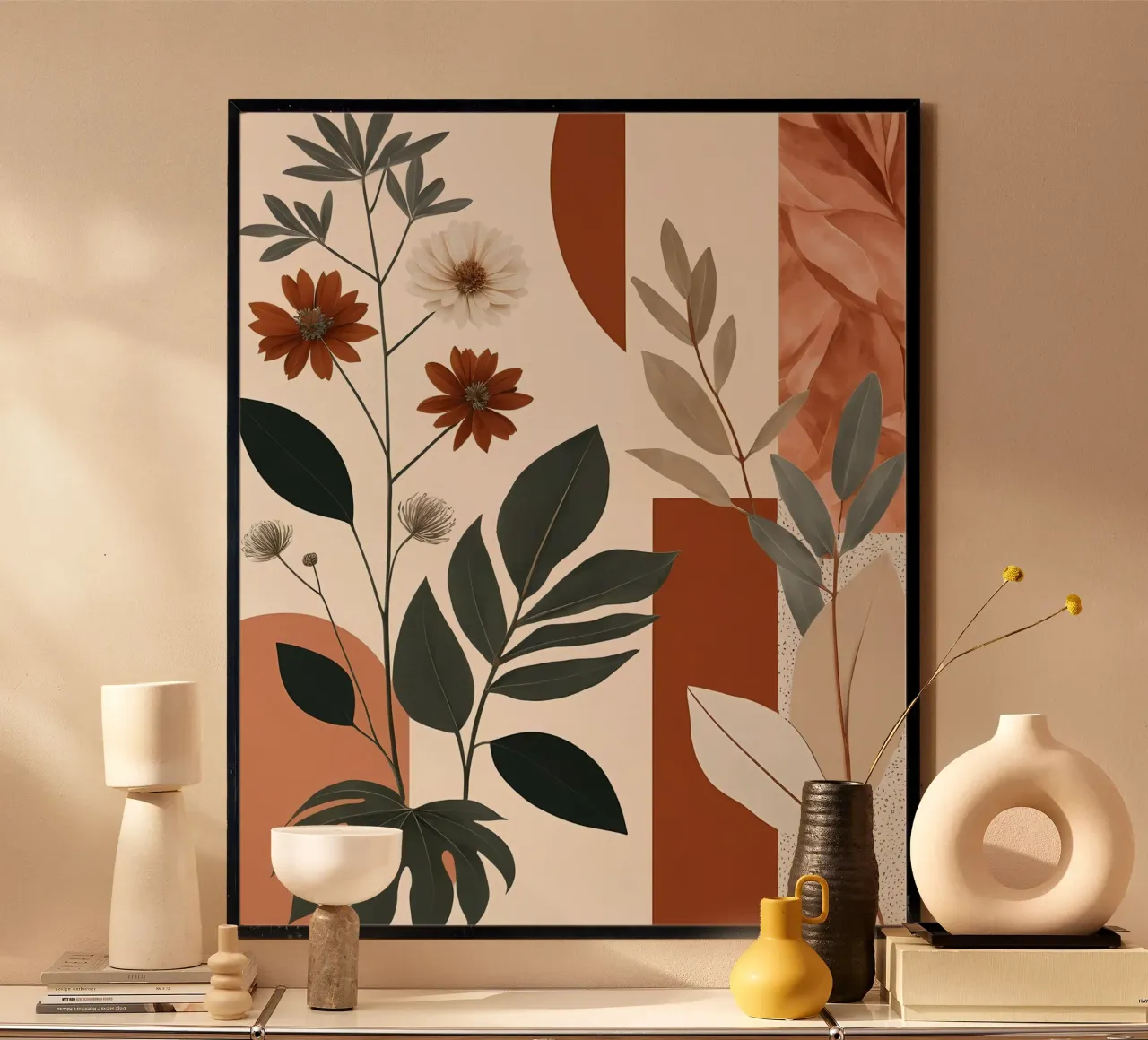 Eleganza terrestre: Astratto botanico carta hahnemühle da Artistic-shop