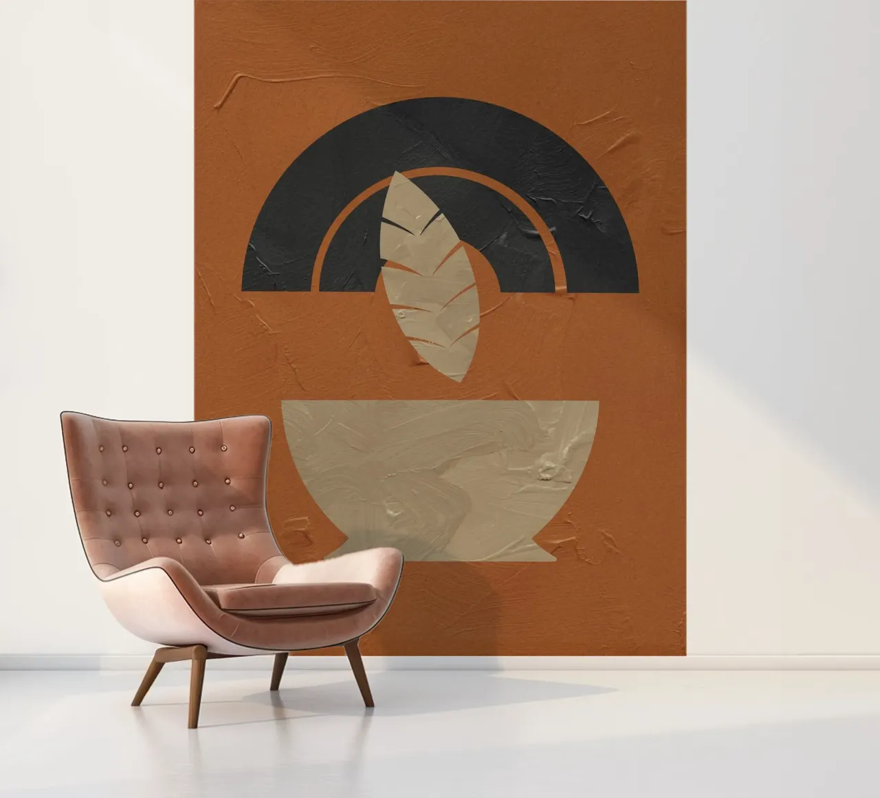 Geometric bowl - Abstract retro design photo wallpaper by Whole©
