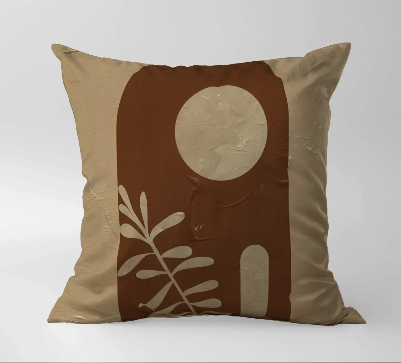 Botanical harmony - Abstract natural forms decorative cushion by Whole©
