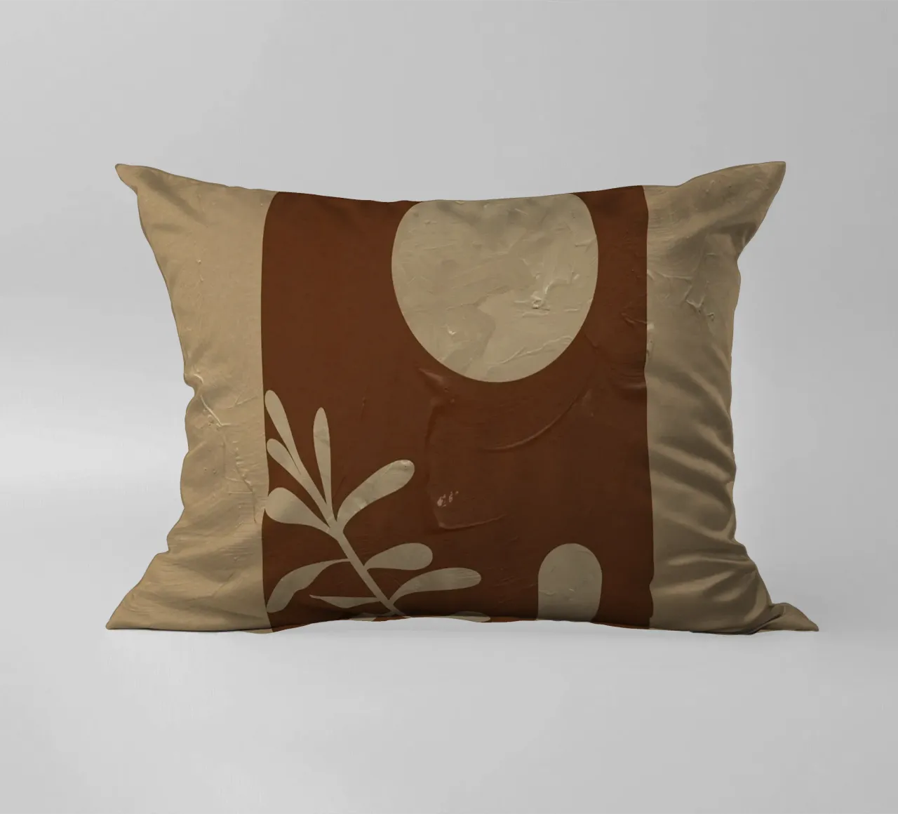 Botanical harmony - Abstract natural forms decorative cushion by Whole©