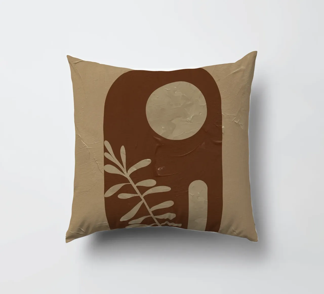Botanical harmony - Abstract natural forms decorative cushion by Whole©