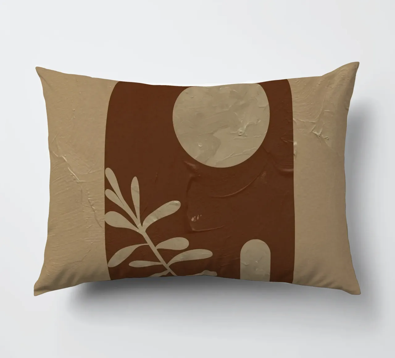 Botanical harmony - Abstract natural forms decorative cushion by Whole©