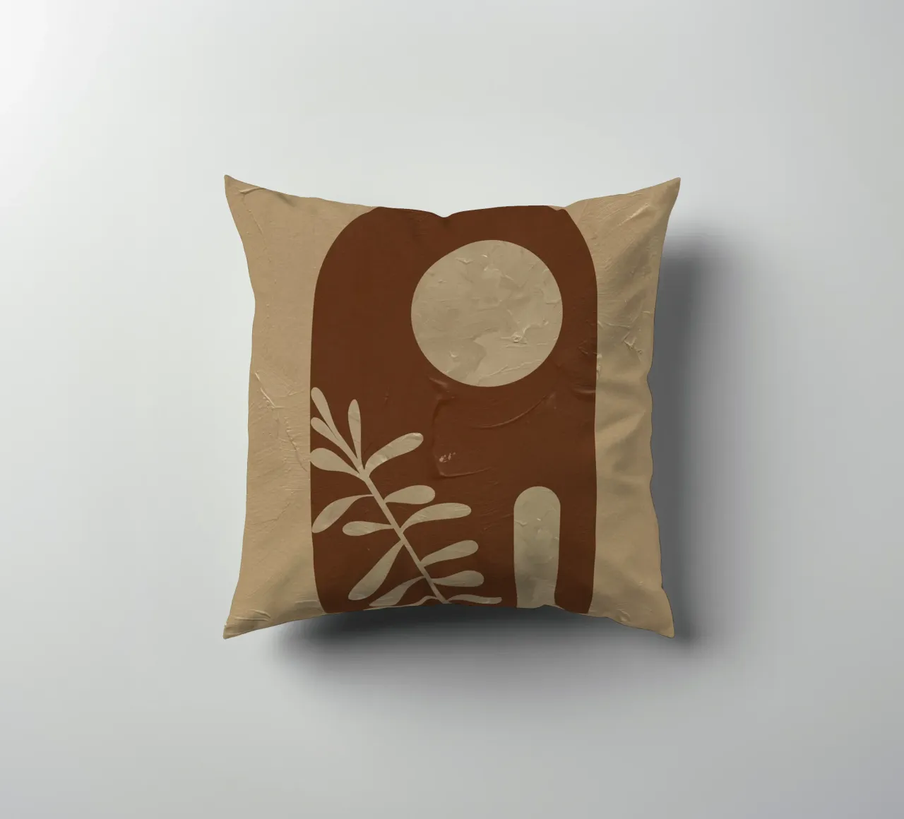 Botanical harmony - Abstract natural forms decorative cushion by Whole©