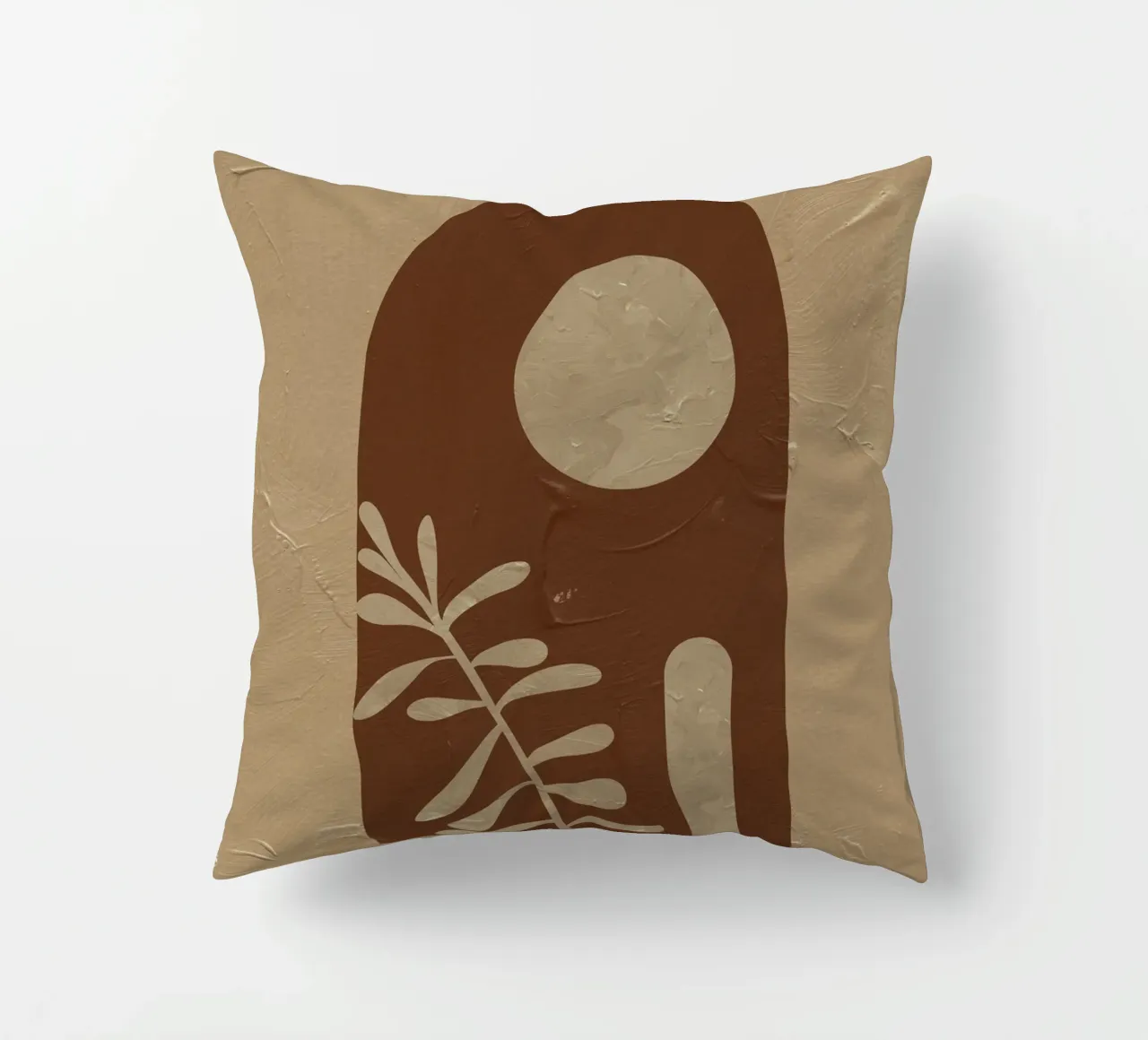 Botanical harmony - Abstract natural forms decorative cushion by Whole©