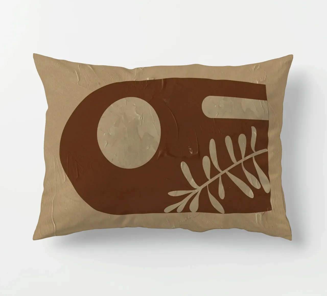 Botanical harmony - Abstract natural forms decorative cushion by Whole©