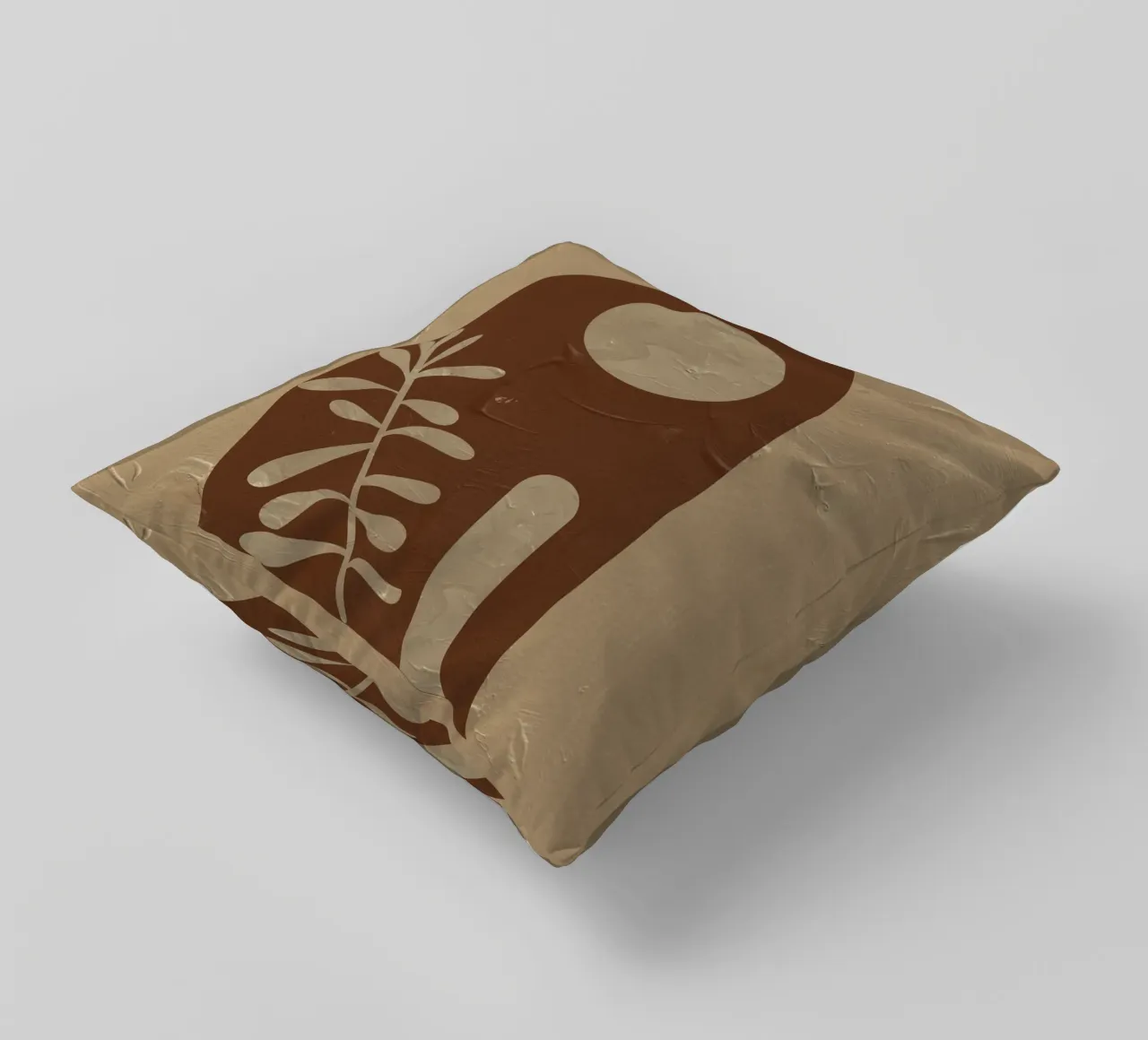 Botanical harmony - Abstract natural forms decorative cushion by Whole©