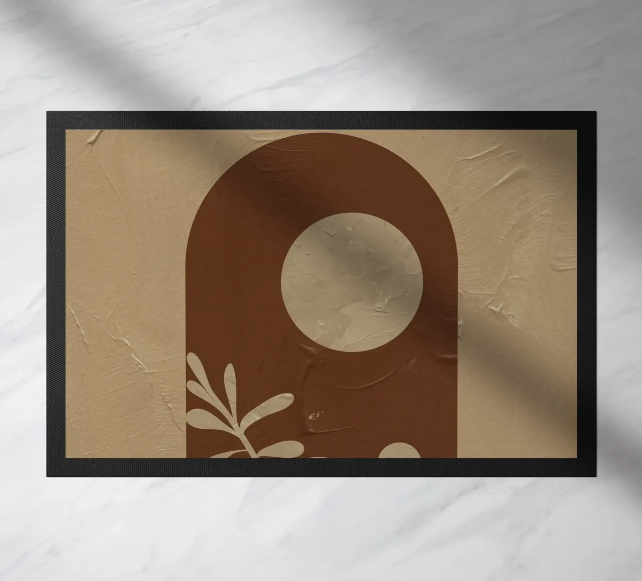 Botanical harmony - Abstract natural forms doormat by Whole©