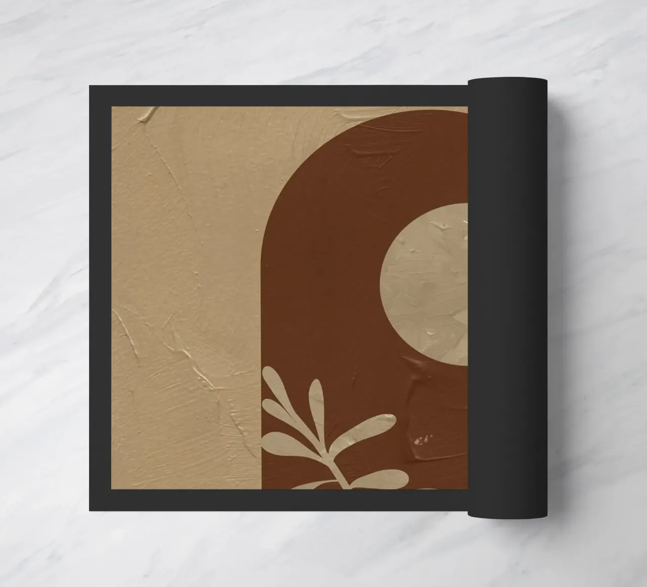Botanical harmony - Abstract natural forms doormat by Whole©