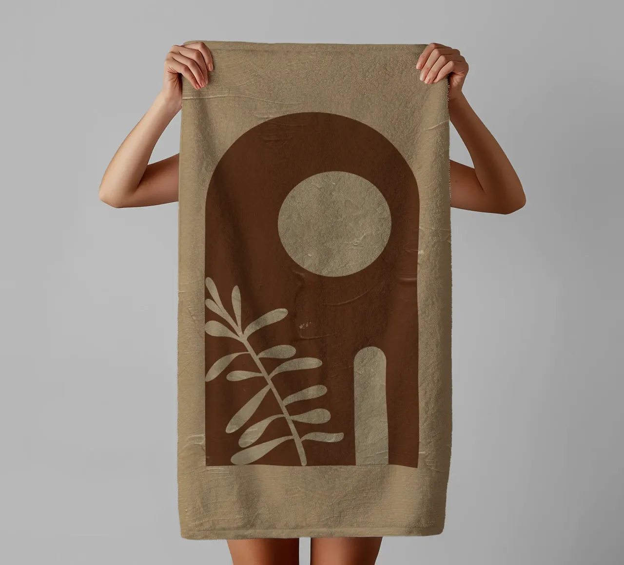 Botanical harmony - Abstract natural forms towel by Whole©