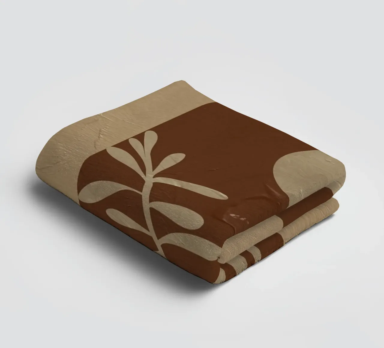 Botanical harmony - Abstract natural forms towel by Whole©