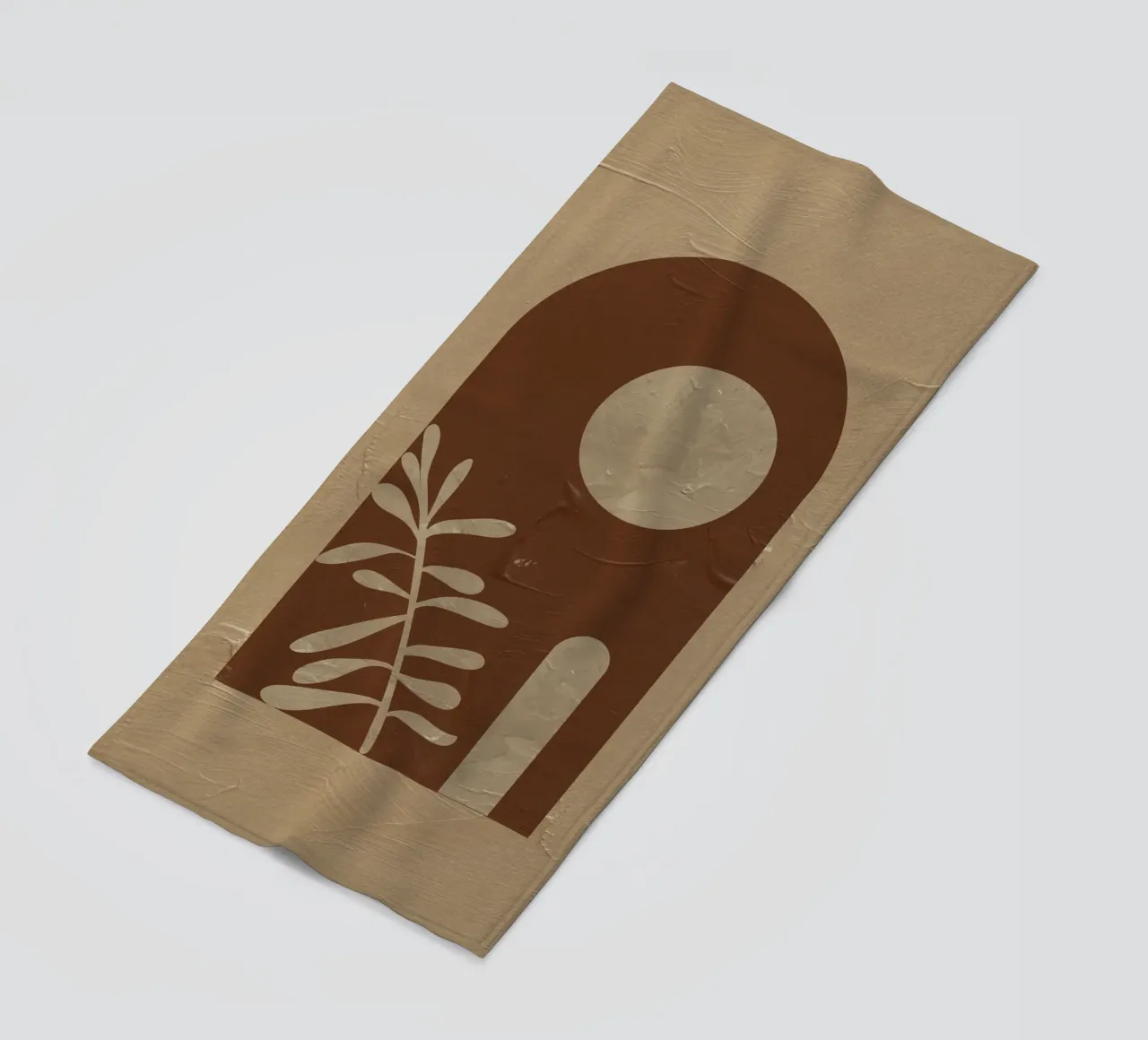 Botanical harmony - Abstract natural forms beach towel by Whole©