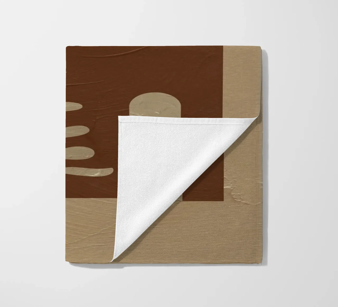 Botanical harmony - Abstract natural forms beach towel by Whole©
