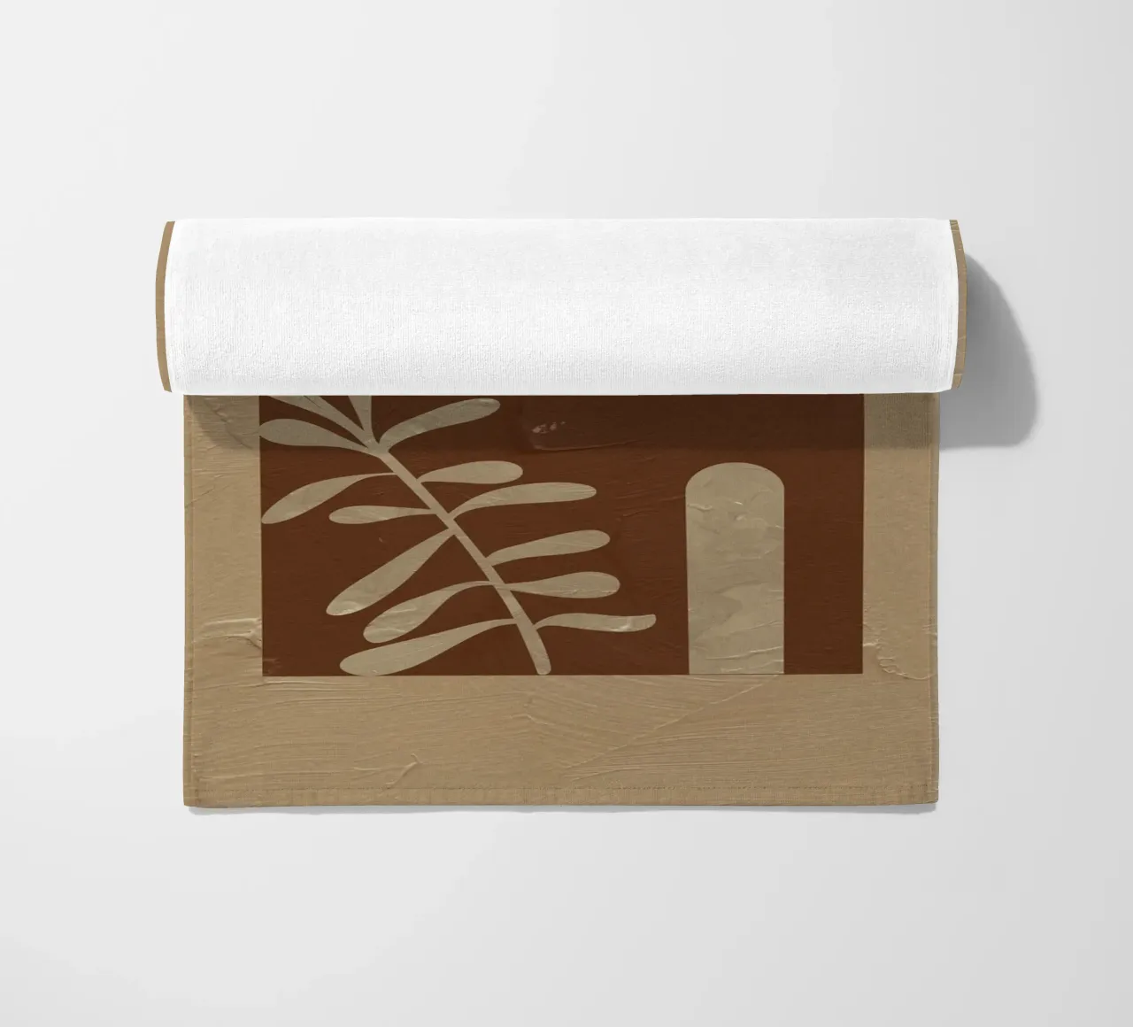 Botanical harmony - Abstract natural forms beach towel by Whole©