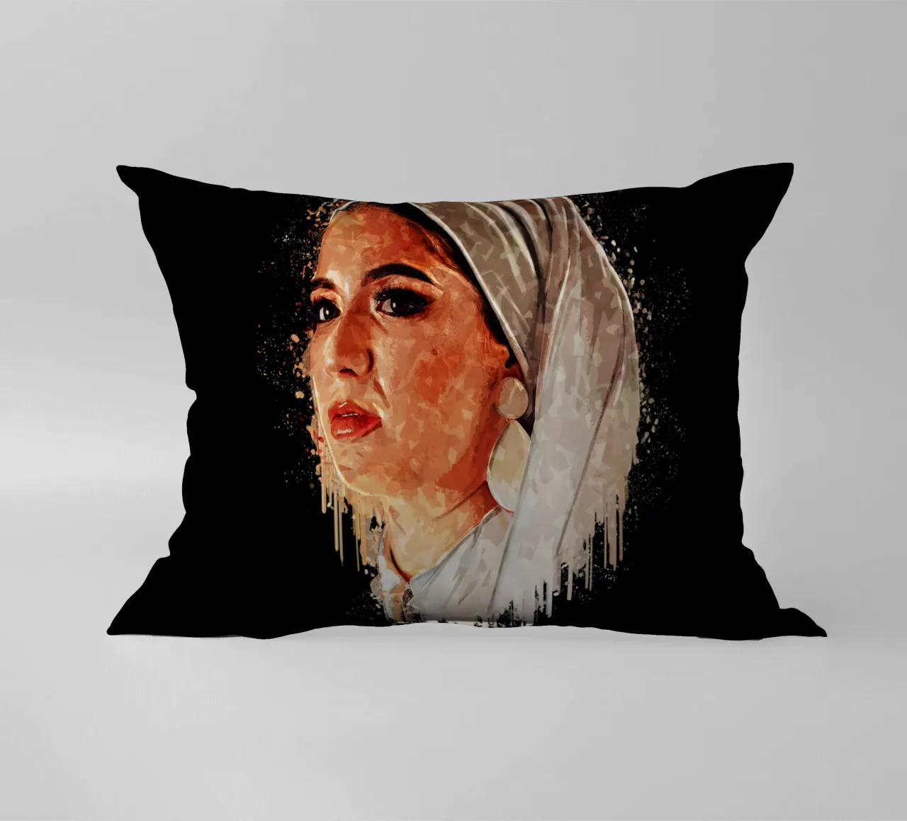 Woman Hijab decorative cushion by Gunawan Rb