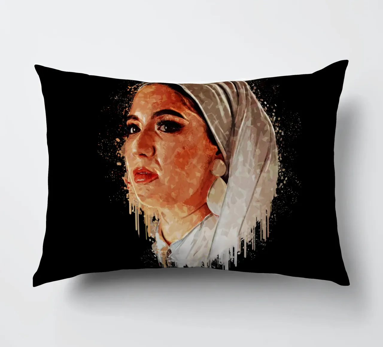 Woman Hijab decorative cushion by Gunawan Rb